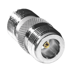 Adaptador en Línea de Conector N Hembra a UHF Hembra (SO-239), Plata/ Oro/ Teflón. Adaptador en Línea de Conector N Hembra a UHF Hembra (SO-239), Plata/ Oro/ Teflón.