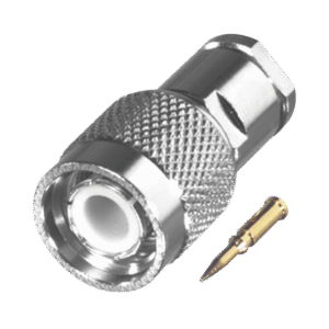 Conector TNC Macho Especial de Rosca, Sin Herrajes para Cables RG-58/U, Níquel // Delrin. Conector TNC Macho Especial de Rosca, Sin Herrajes para Cables RG-58/U, Níquel // Delrin.