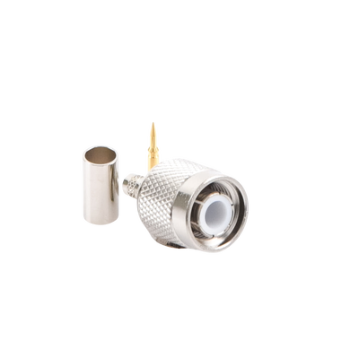 Conector TNC Macho de Anillo Plegable para Cables RG-58/U, RG-142/U, LMR-195, Níquel/ Oro/ Teflón. Conector TNC Macho de Anillo Plegable para Cables RG-58/U, RG-142/U, LMR-195, Níquel/ Oro/ Teflón.