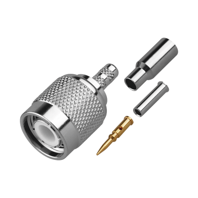 Conector TNC Macho de Anillo Plegable para Cable TEFLÓN-BLANCO-MOTOROLA, Grupo M/C3, Níquel/ Oro/ Delrin. Conector TNC Macho de Anillo Plegable para Cable TEFLÓN-BLANCO-MOTOROLA, Grupo M/C3, Níquel/ Oro/ Delrin.