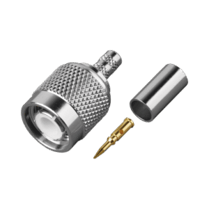 Conector TNC Macho de Anillo Plegable para Cables RG-142/U, Grupo C1, Bronce Blanco/ Oro/ Teflón. Conector TNC Macho de Anillo Plegable para Cables RG-142/U, Grupo C1, Bronce Blanco/ Oro/ Teflón.