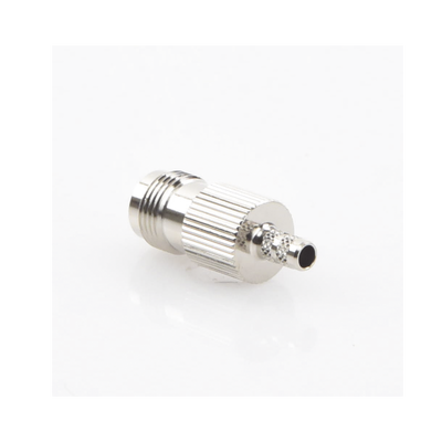 Conector TNC Hembra de Anillo Plegable para Cables RG-58/U, RG-142/U, Niquel /Oro /Delrin.