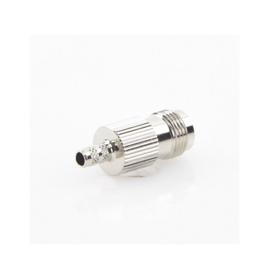 Conector TNC Hembra de Anillo Plegable para Cables RG-58/U, RG-142/U, Niquel /Oro /Delrin.