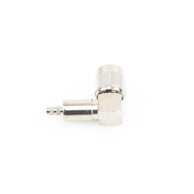 Conector TNC Macho en Ángulo Recto para Cable RG-58/U, LMR-195 Níquel/ Oro/ Teflón.​ Conector TNC Macho en Ángulo Recto para Cable RG-58/U, LMR-195 Níquel/ Oro/ Teflón.​