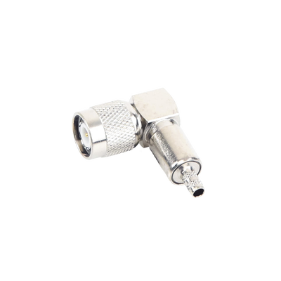 Conector TNC Macho en Ángulo Recto para Cable RG-58/U, LMR-195 Níquel/ Oro/ Teflón.​ Conector TNC Macho en Ángulo Recto para Cable RG-58/U, LMR-195 Níquel/ Oro/ Teflón.​