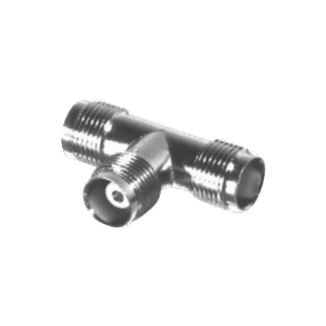 Adaptador en T, de Conector TNC Hembra a Doble TNC Hembra, Níquel/ Oro/ Teflón. Adaptador en T, de Conector TNC Hembra a Doble TNC Hembra, Níquel/ Oro/ Teflón.