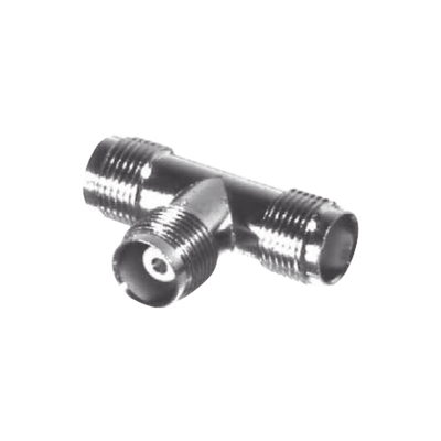 Adaptador en T, de Conector TNC Hembra a Doble TNC Hembra, Níquel/ Oro/ Teflón. Adaptador en T, de Conector TNC Hembra a Doble TNC Hembra, Níquel/ Oro/ Teflón.