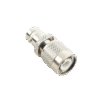 Adaptador en Línea, de Conector TNC Macho a BNC Hembra, Níquel /Oro /Teflón.
