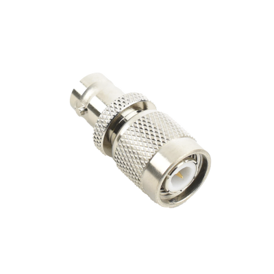Adaptador en Línea, de Conector TNC Macho a BNC Hembra, Níquel /Oro /Teflón.