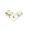 Adaptador en Ángulo Recto de Conector TNC Macho a N Hembra, Níquel/ Oro/ Teflón.