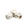 Adaptador en Ángulo Recto de Conector TNC Macho a N Hembra, Níquel/ Oro/ Teflón.