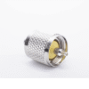 Conector UHF Macho (PL-259) de Anillo Plegable para Cable Coaxial RG-8/X, 9258, LMR-240, Níquel/ Plata/ Baquelita.