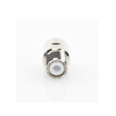 Conector UHF Hembra (SO-239) para Cables RG-8/U (8237), RG-213/U (8267), RG-214 (8268), Niquel/ Plata/ Teflón. Conector UHF Hembra (SO-239) para Cables RG-8/U (8237), RG-213/U (8267), RG-214 (8268), Niquel/ Plata/ Teflón.