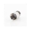 Conector UHF Hembra (SO-239) en Línea de Rosca para RG-8/U, 9913, LMR-400, Níquel/ Plata/ Teflón.