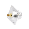 Conector UHF Hembra (SO-239) para Montaje de Chasis con 4 Hoyos a 18 mm, Terminal Soldable, Plata/ Oro/ Teflón.