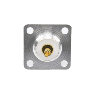 Conector UHF Hembra (SO-239) para Montaje de Chasis con 4 Hoyos a 18 mm, Terminal Soldable, Plata/ Oro/ Teflón. Conector UHF Hembra (SO-239) para Montaje de Chasis con 4 Hoyos a 18 mm, Terminal Soldable, Plata/ Oro/ Teflón.