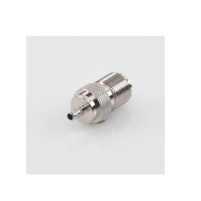 Conector UHF hembra (SO-239) de anillo plegable para cable RG-58/U, RG-142/U.