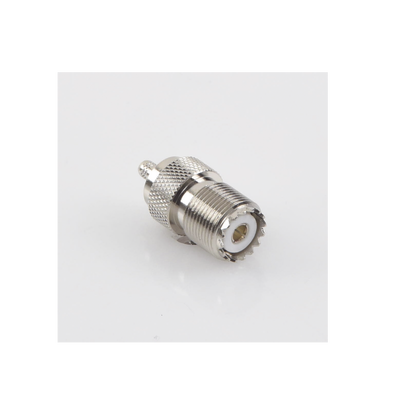 Conector UHF hembra (SO-239) de anillo plegable para cable RG-58/U, RG-142/U.