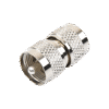Adaptador Barril en Línea, de Conector UHF Macho (PL-259) a UHF Macho (PL-259), Níquel/ Plata/ Teflón. Adaptador Barril en Línea, de Conector UHF Macho (PL-259) a UHF Macho (PL-259), Níquel/ Plata/ Teflón.