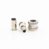 Conector Mini UHF Macho, 50 Ohm, de Anillo Plegable para Cables RG-58/U, RG-142/U, Niquel/Oro/Delrin.