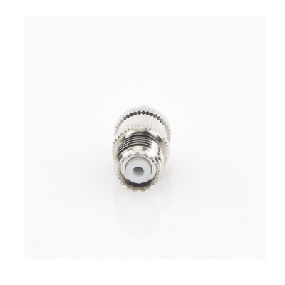 Conector Mini UHF Hembra de Anillo Plegable en Cables RG-58/U, RG-142/U, Níquel/ Plata/ Delrin.