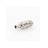 Conector Mini-UHF Hembra en Línea, de Anillo Plegable para Cable Coaxial RG-8/X, 9258, LMR-240, Níquel/ Plata/ Teflón.