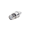 Conector Mini-UHF Hembra en Línea, de Anillo Plegable para Cable Coaxial RG-8/X, 9258, LMR-240, Níquel/ Plata/ Teflón.