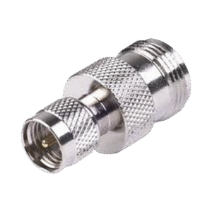 Adaptador en Línea, de Conector Mini-UHF Macho a N Hembra, Níquel/ Oro/ Teflón. Adaptador en Línea, de Conector Mini-UHF Macho a N Hembra, Níquel/ Oro/ Teflón.