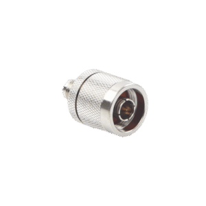Adaptador en Línea, de Conector Mini UHF Hembra a N Macho, Níquel/ Oro/ Teflón. Adaptador en Línea, de Conector Mini UHF Hembra a N Macho, Níquel/ Oro/ Teflón.