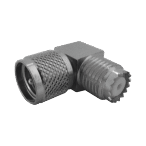 Adaptador en Ángulo Recto, de Conector Mini UHF Macho a Mini UHF Hembra, Cuerpo Cuadrado, Níquel/ Estaño/ Teflón. Adaptador en Ángulo Recto, de Conector Mini UHF Macho a Mini UHF Hembra, Cuerpo Cuadrado, Níquel/ Estaño/ Teflón.
