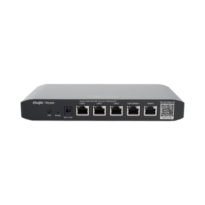 Router Balanceador con Función SD-WAN, 3 puertos LAN gigabit, 1 Puerto WAN gigabit y 1 puerto LAN/WAN gigabit configurable, hasta 100 clientes con desempeño de 600 Mbps asimétricos