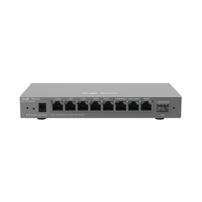 Router Balanceador con Función SD-WAN, 8 puertos gigabit y 1 puerto SFP, soporta 4x WAN configurables, hasta 200 clientes.