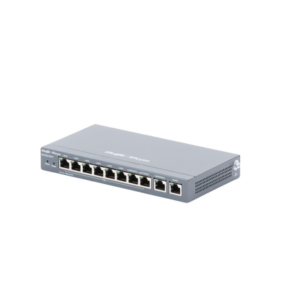 Router Balanceador PoE Cloud 10 puertos gigabit (8 puertos PoE), soporta 4x WAN configurables, hasta 200 clientes con desempeño de 600 Mbps asimétricos