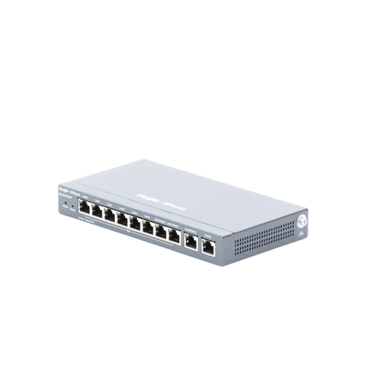 Router Balanceador PoE Cloud 10 puertos gigabit (8 puertos PoE), soporta 4x WAN configurables, hasta 200 clientes con desempeño de 600 Mbps asimétricos