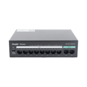 Switch PoE no administrado de 2 puertos Gigabit y 8 puertos 10/100 Mbps