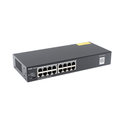 Switch no PoE, no administrable, con 16 puertos 10/100/1000 Mbps