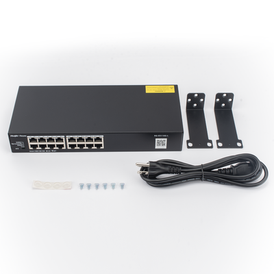 Switch no PoE, no administrable, con 16 puertos 10/100/1000 Mbps