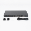 Switch PoE, no administrable hasta 370W, 2 puertos Gigabit y 24 puertos 10/100 Mbps, Monitoreable en la Nube
