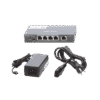 Switch Administrable PoE con 5 puertos Gigabit, 4 PoE 802.3af/at, gestión gratuita desde la nube, 54w Switch Administrable PoE con 5 puertos Gigabit, 4 PoE 802.3af/at, gestión gratuita desde la nube, 54w