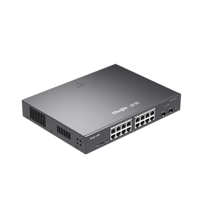 Switch L2 Administrable PoE con 16 Puertos Gigabit PoE 802.3 AF/AT + 2 SFP para fibra 1Gb, Gestión Gratuita Desde la Nube, 240 Watts Switch L2 Administrable PoE con 16 Puertos Gigabit PoE 802.3 AF/AT + 2 SFP para fibra 1Gb, Gestión Gratuita Desde la Nube, 240 Watts