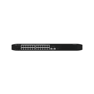 Switch Smart PoE con 24 puertos Gigabit PoE 802.3af/at + 2 SFP para fibra 1Gb, gestión gratuita desde la nube, 370w Switch Smart PoE con 24 puertos Gigabit PoE 802.3af/at + 2 SFP para fibra 1Gb, gestión gratuita desde la nube, 370w