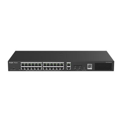 Switch Smart PoE con 24 puertos Gigabit PoE 802.3af/at + 2 SFP para fibra 1Gb, gestión gratuita desde la nube, 370w Switch Smart PoE con 24 puertos Gigabit PoE 802.3af/at + 2 SFP para fibra 1Gb, gestión gratuita desde la nube, 370w