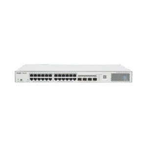 Switch Administrable L2 PoE+ hasta 370W, 24 Puertos Eth 1G, 4 puertos SFP 1G, Administración Remota en la Nube. Switch Administrable L2 PoE+ hasta 370W, 24 Puertos Eth 1G, 4 puertos SFP 1G, Administración Remota en la Nube.