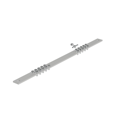 Barra de Conexión a Tierra, Para Rack de 19", Con 20 Orificios Para Conexión Rápida de Equipos, Incluye 20 Tornillos # 12-24 x 1/2" Instalados Barra de Conexión a Tierra, Para Rack de 19", Con 20 Orificios Para Conexión Rápida de Equipos, Incluye 20 Tornillos # 12-24 x 1/2" Instalados