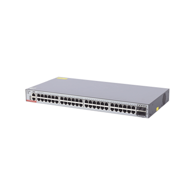 Switch Administrable Capa 3 con 48 puertos Gigabit + 4 SFP+ para fibra 10Gb, gestión gratuita desde la nube. Switch Administrable Capa 3 con 48 puertos Gigabit + 4 SFP+ para fibra 10Gb, gestión gratuita desde la nube.
