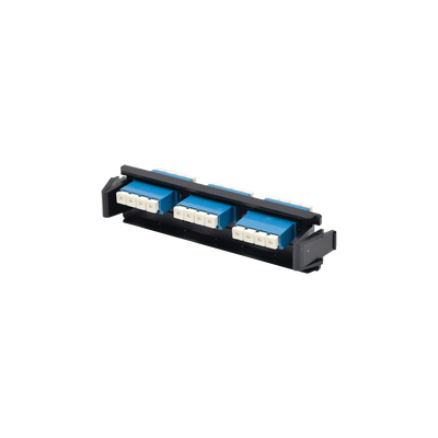 Placa acopladora de Fibra Óptica Quick-Pack, Con 6 Conectores LC/UPC Duplex (12 Fibras), Para Fibra Monomodo, Azul