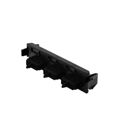 Placa acopladora de Fibra Óptica Quick-Pack, Con 3 Conectores SC Duplex (6 Fibras), Negro