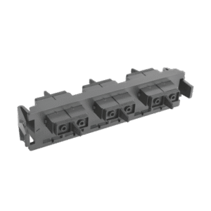 Placa acopladora de Fibra Óptica Quick-Pack, Con 3 Conectores SC Duplex (6 Fibras), Negro