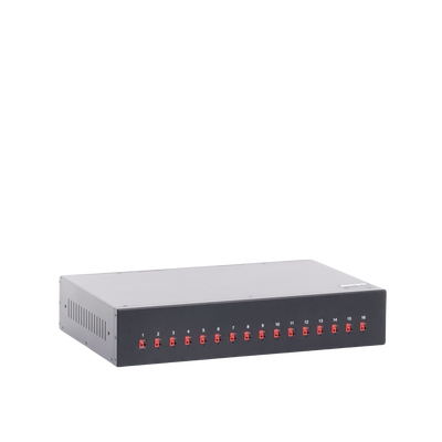Fuente 24 Vca / Industrial / Tipo RACK / 20 Amperes / 16 salidas / 1.25 Amperes por salida administrada / 2.5 Amperes por salida máxima