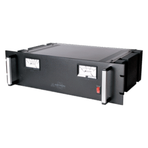 Fuente de poder 13.8Vcc, 35A, lineal regulada con circuito cargador de baterías, para instalación en rack